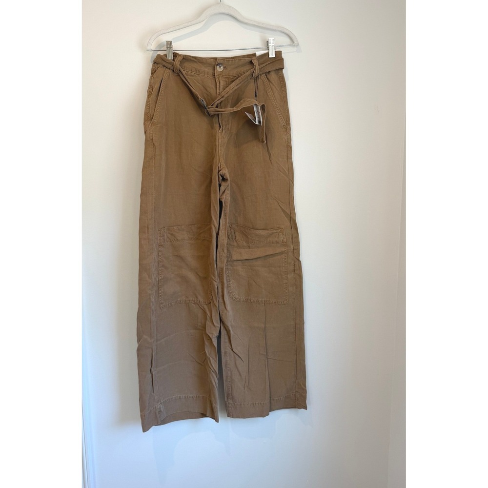 NWT Zara Fluid Utility Pant, Relaxed, Wide Legged Fit, Flowy, Brown, Size S